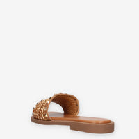 Marina Torres J41243-52-CAMEL Sandali scalzati camel con borchie