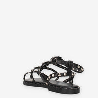 Marina Torres J41201-80-BLACK Sandali neri con borchie