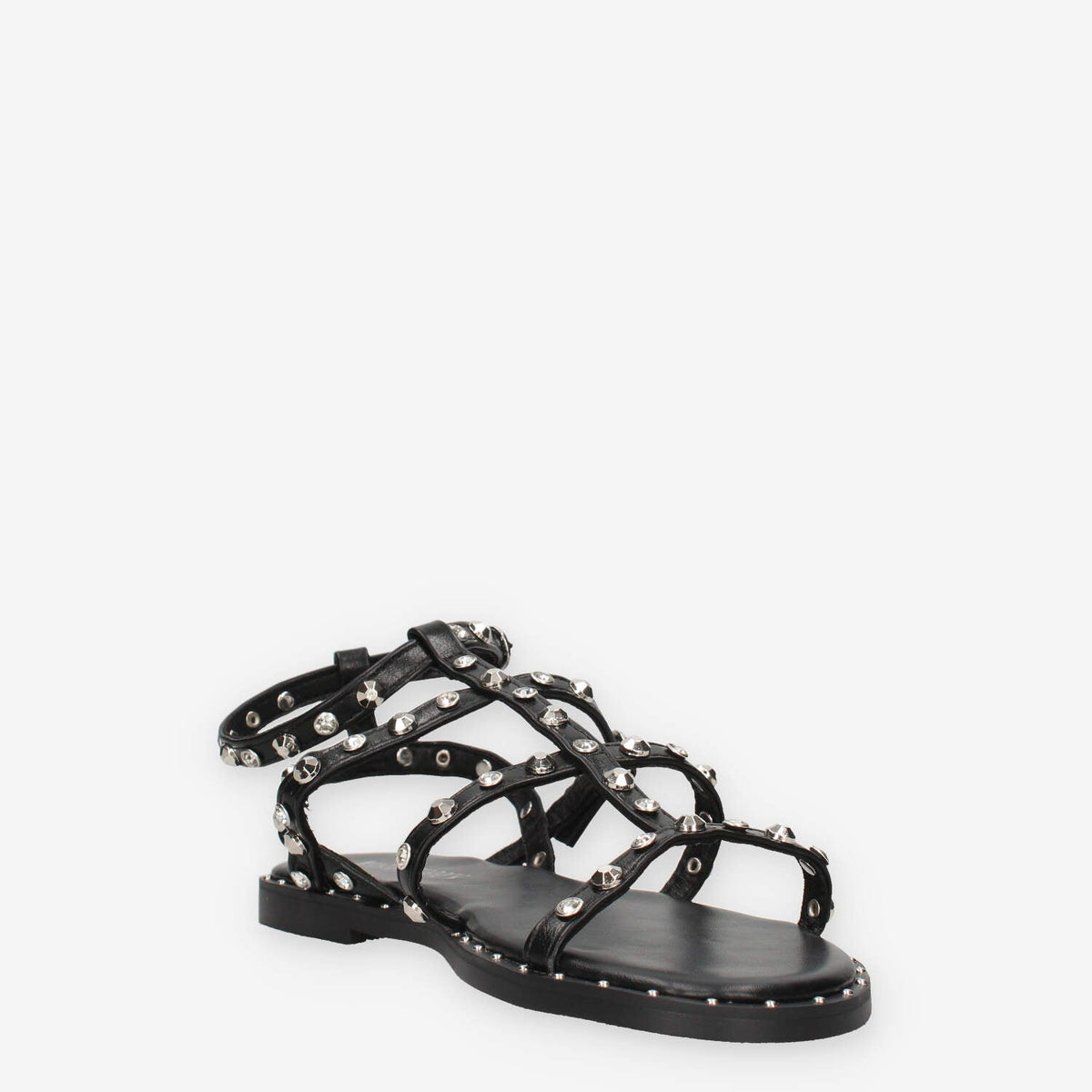 Marina Torres J41201-80-BLACK Sandali neri con borchie