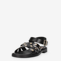 Porronet 3233-NEGRO Sandali bassi neri da donna