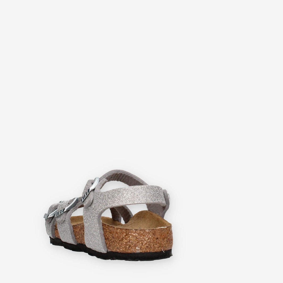 Birkenstock 1030536 Kumba Kids Sandali argento glitterati da bimba (calzata stretta)