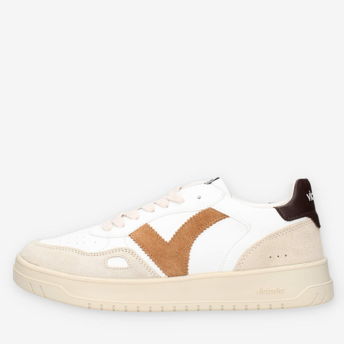 Sneakers bianche e camel da uomo - Victoria