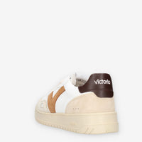 Sneakers bianche e camel da uomo - Victoria