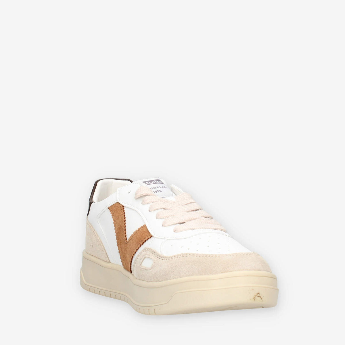 Sneakers bianche e camel da uomo - Victoria