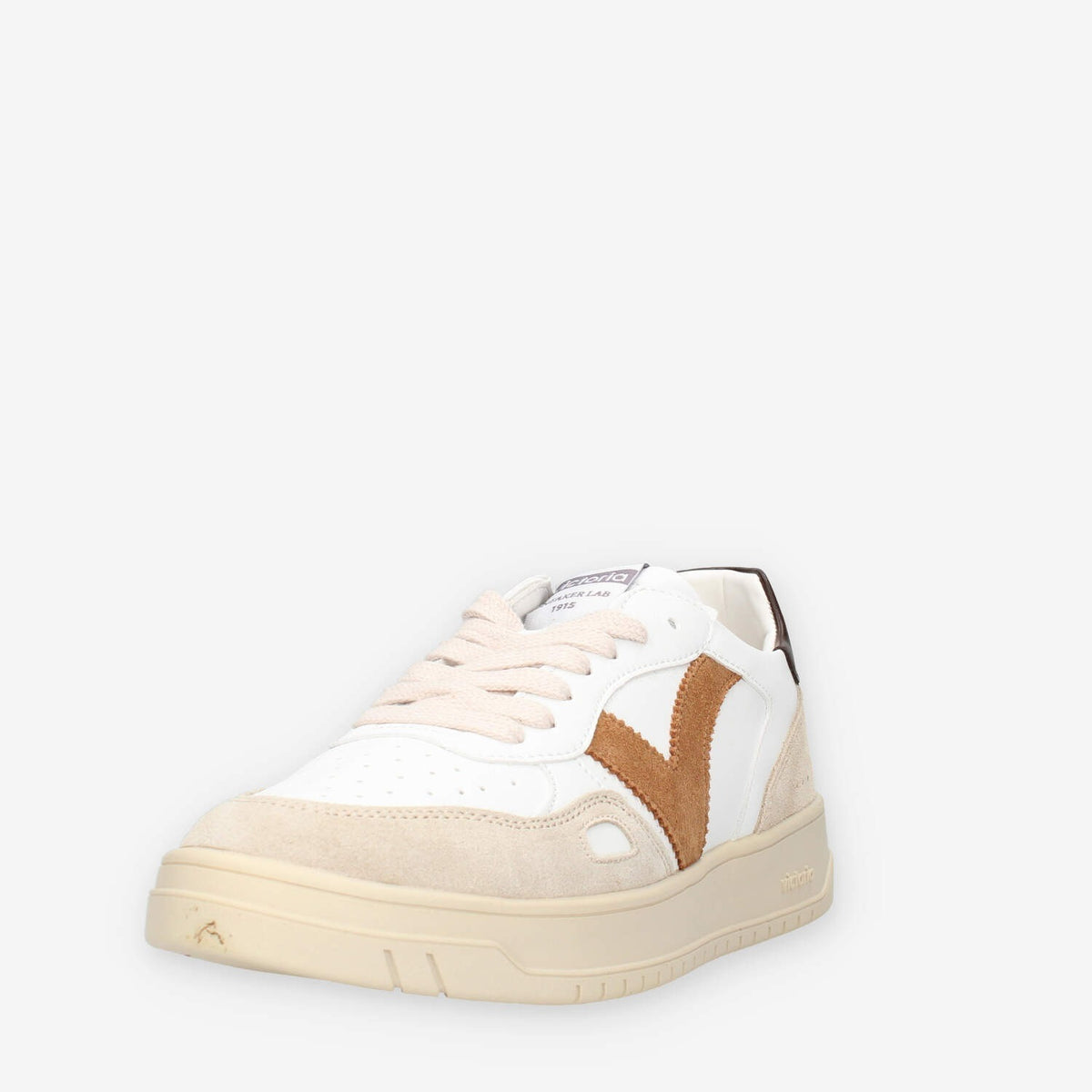 Sneakers bianche e camel da uomo - Victoria