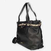 Borsa a Spalla Donna Nero Giardini - Modello Dollaro Nero T.Pitone Castoro