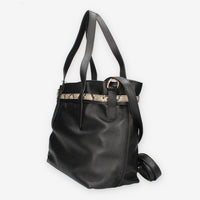 Borsa a Spalla Donna Nero Giardini - Modello Dollaro Nero T.Pitone Castoro