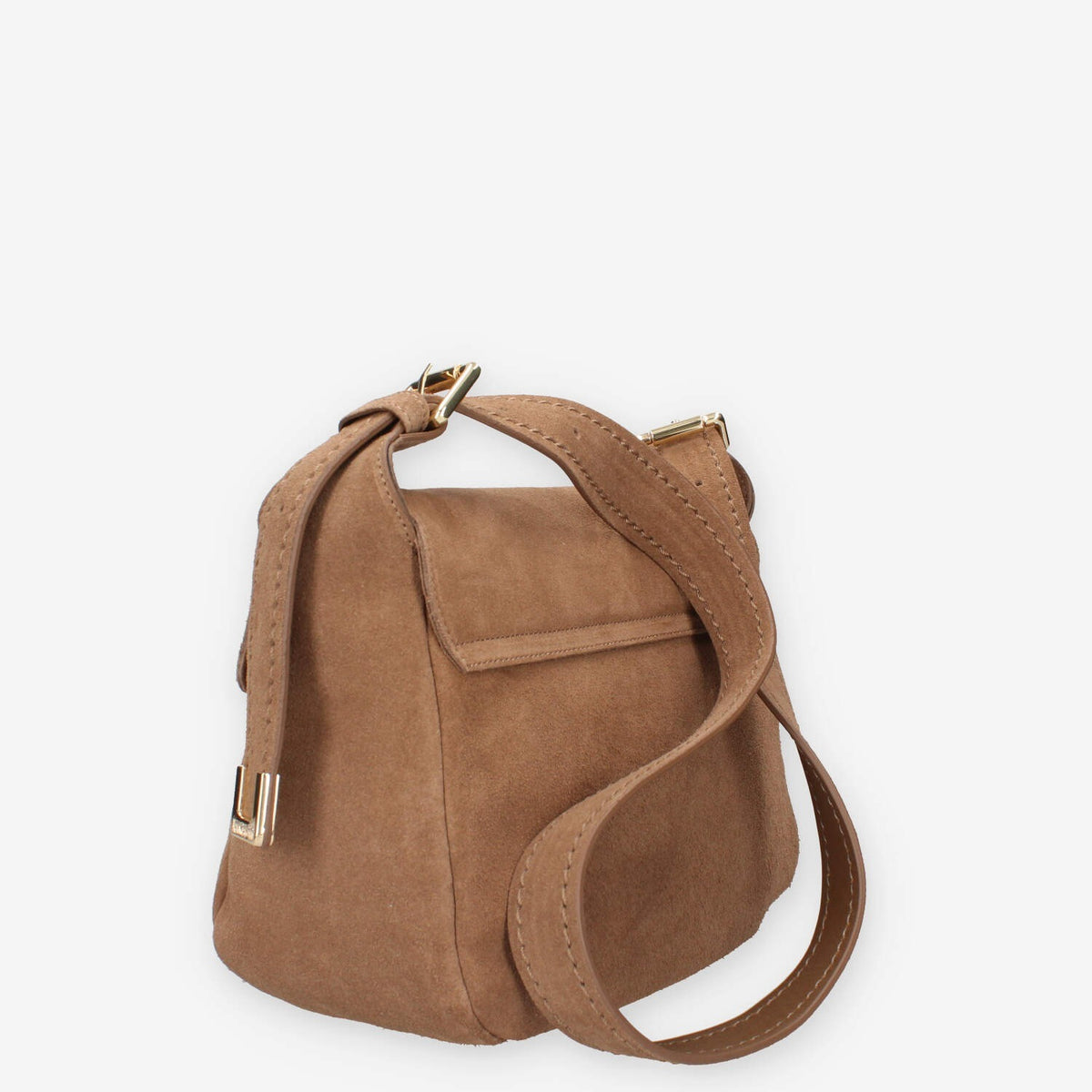 Borsa a Tracolla da Donna VELOUR MOU in Pelle Scamosciata Marrone - Nero Giardini