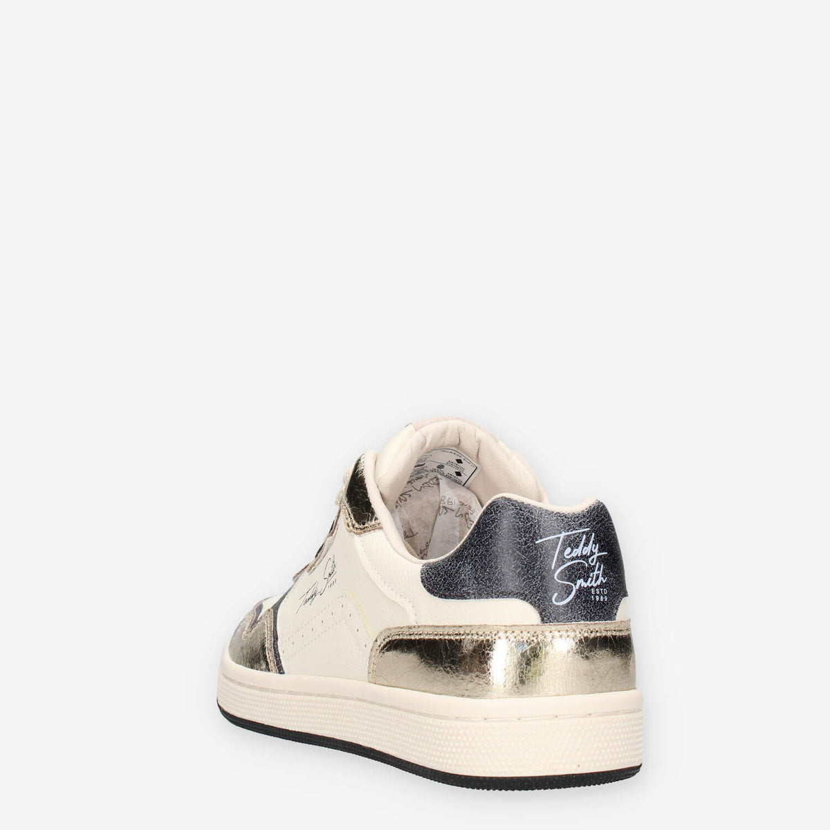 Sneakers Teddy Smith 121157-GOLD in Pelle con Dettagli Dorati