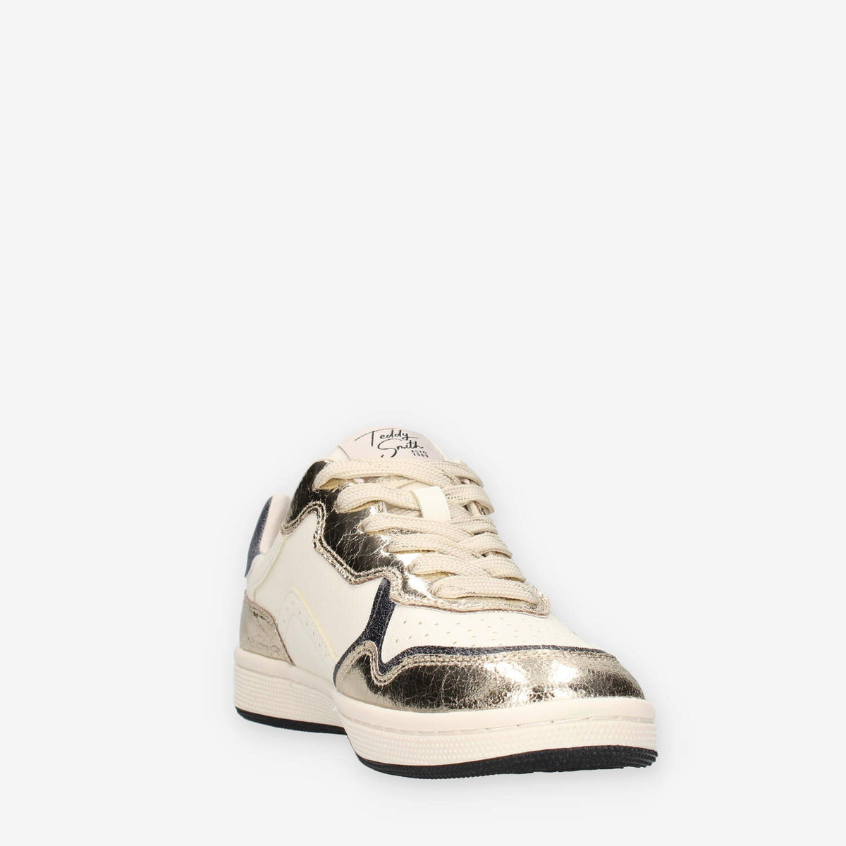 Sneakers Teddy Smith 121157-GOLD in Pelle con Dettagli Dorati