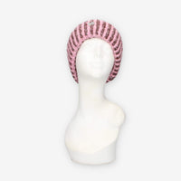 Cappello a Maglia a Righe Rosa e Marrone - Victoria