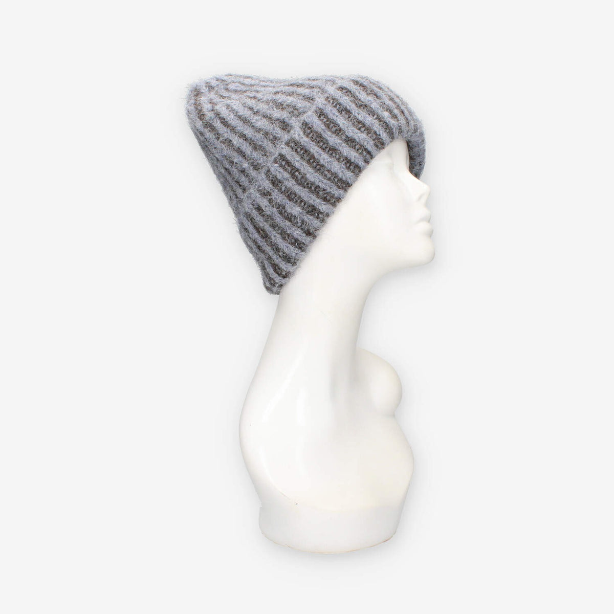 Cappello in Lana a Righe Grigie - Victoria