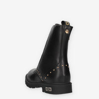 Stivaletti Neri con Borchie e Zip Laterale - Cult T-714-BLACK