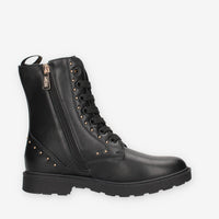 Stivaletti Neri con Borchie e Zip Laterale - Cult T-714-BLACK