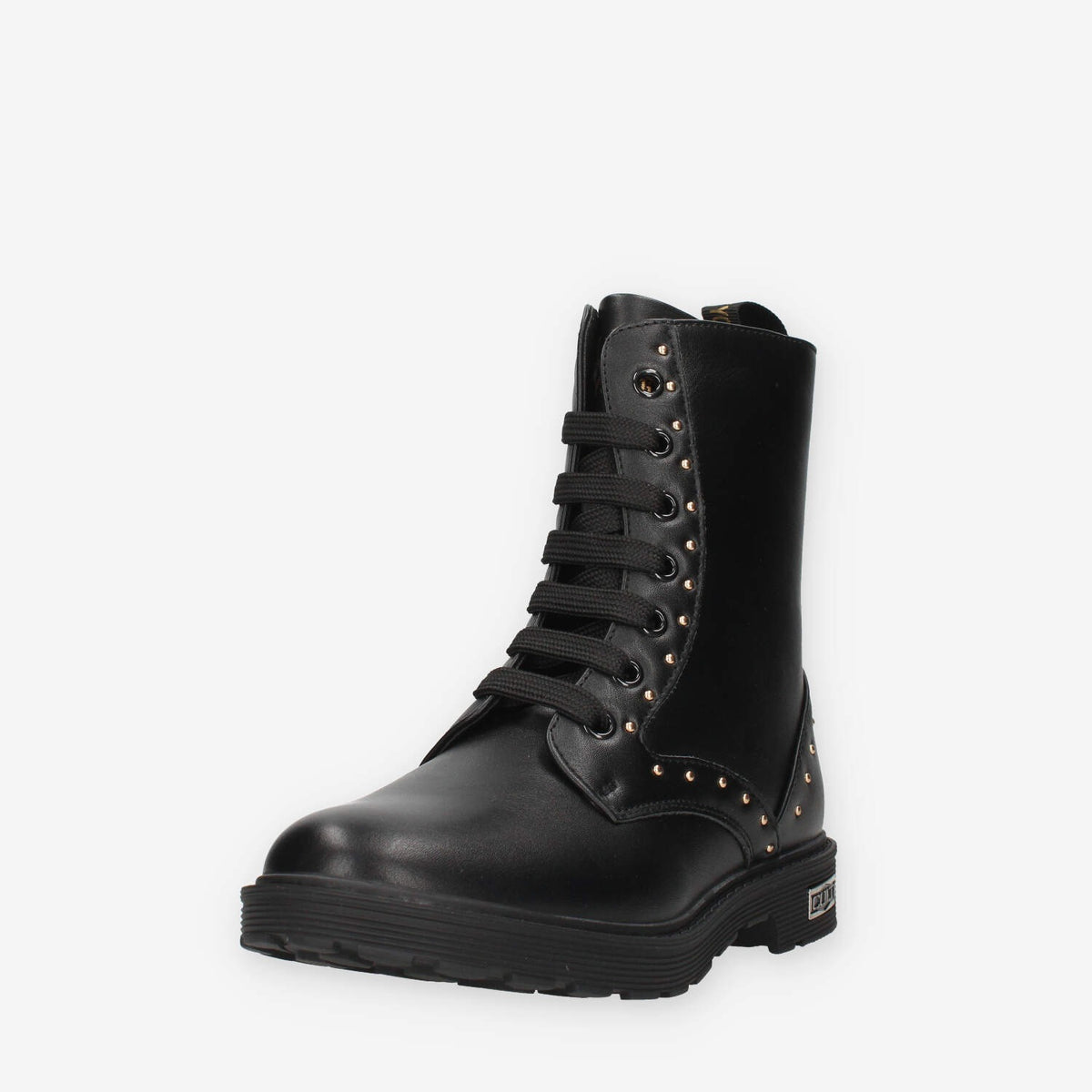 Stivaletti Neri con Borchie e Zip Laterale - Cult T-714-BLACK