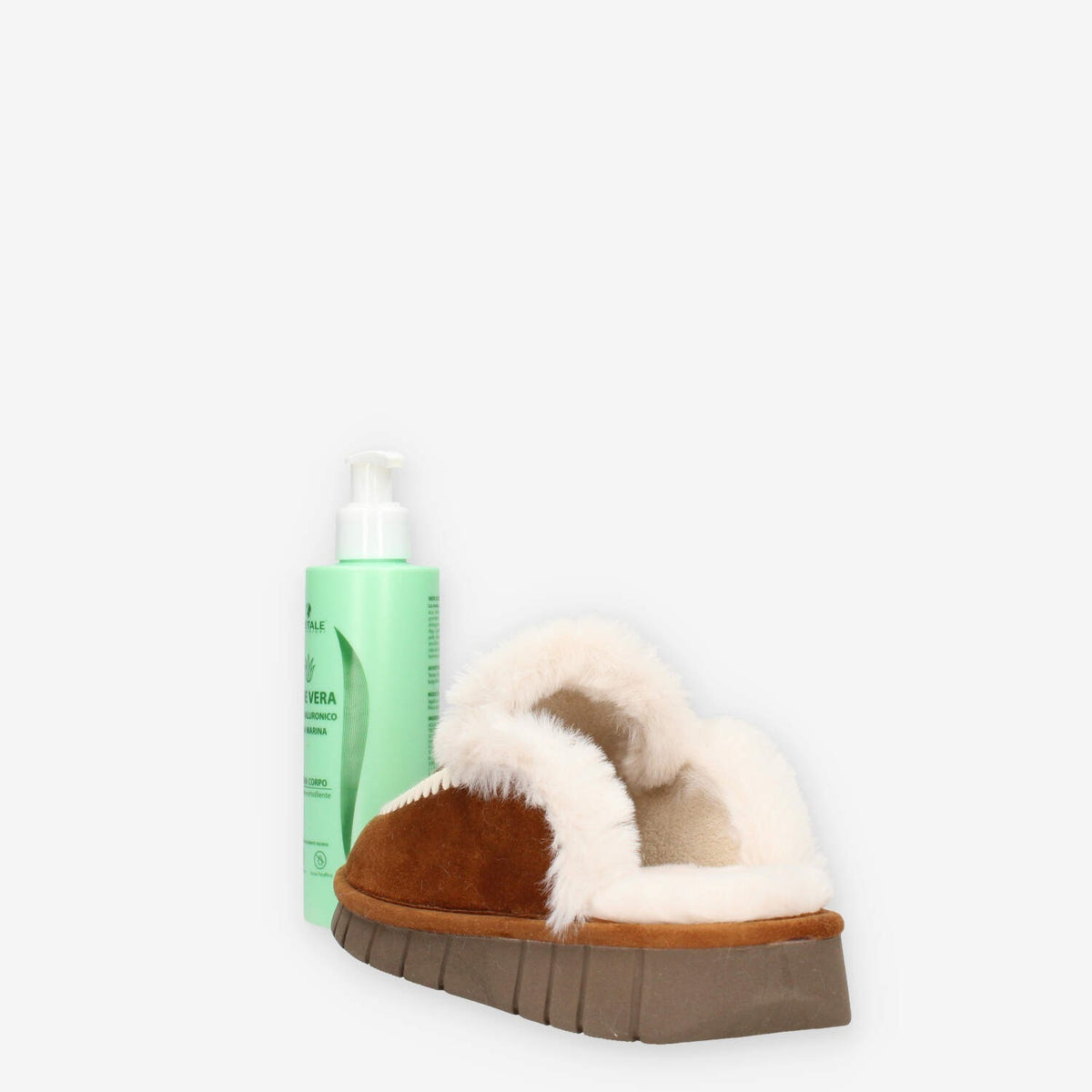 Pantofole Invernali Clia Walk WARM10-CAMEL con Crema Corpo