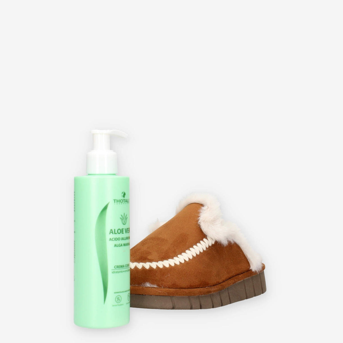 Pantofole Invernali Clia Walk WARM10-CAMEL con Crema Corpo