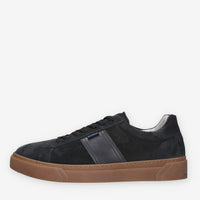 Sneakers Eleganti Uomo in Pelle Scamosciata Nero Giardini