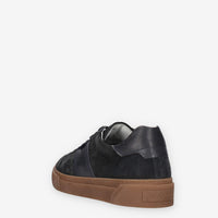 Sneakers Eleganti Uomo in Pelle Scamosciata Nero Giardini