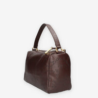 Borsa a Mano Alviero Martini Prima Classe in Pelle Marrone con Motivo Geo