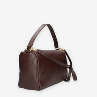 Borsa a Mano Alviero Martini Prima Classe in Pelle Marrone con Motivo Geo