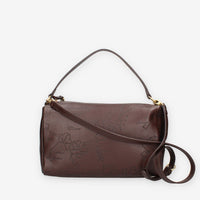 Borsa a Mano Alviero Martini Prima Classe in Pelle Marrone con Motivo Geo