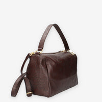 Borsa a Mano Alviero Martini Prima Classe in Pelle Marrone con Motivo Geo