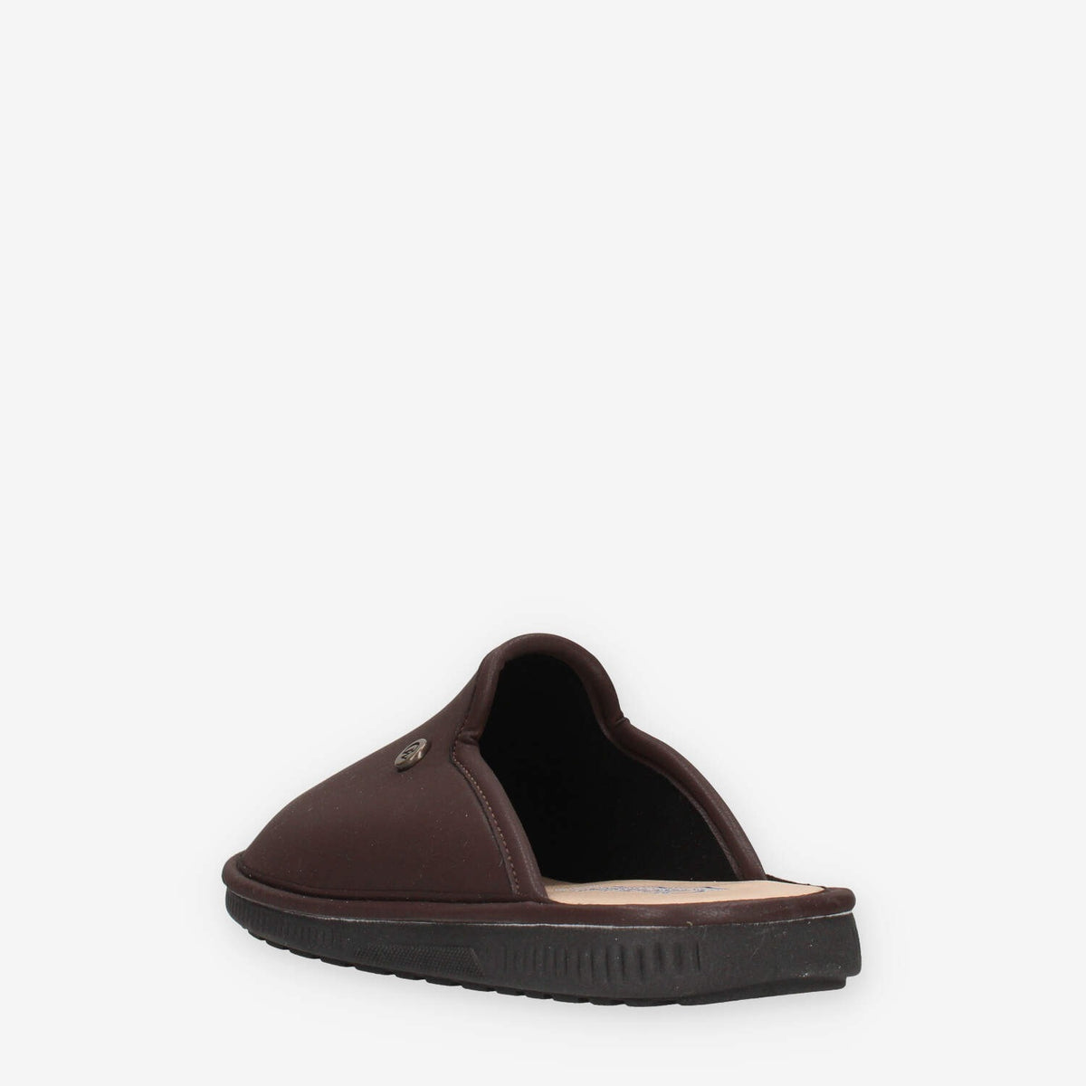 Pantofole in Pelle Memory Foam Clia Walk - Marrone Scuro