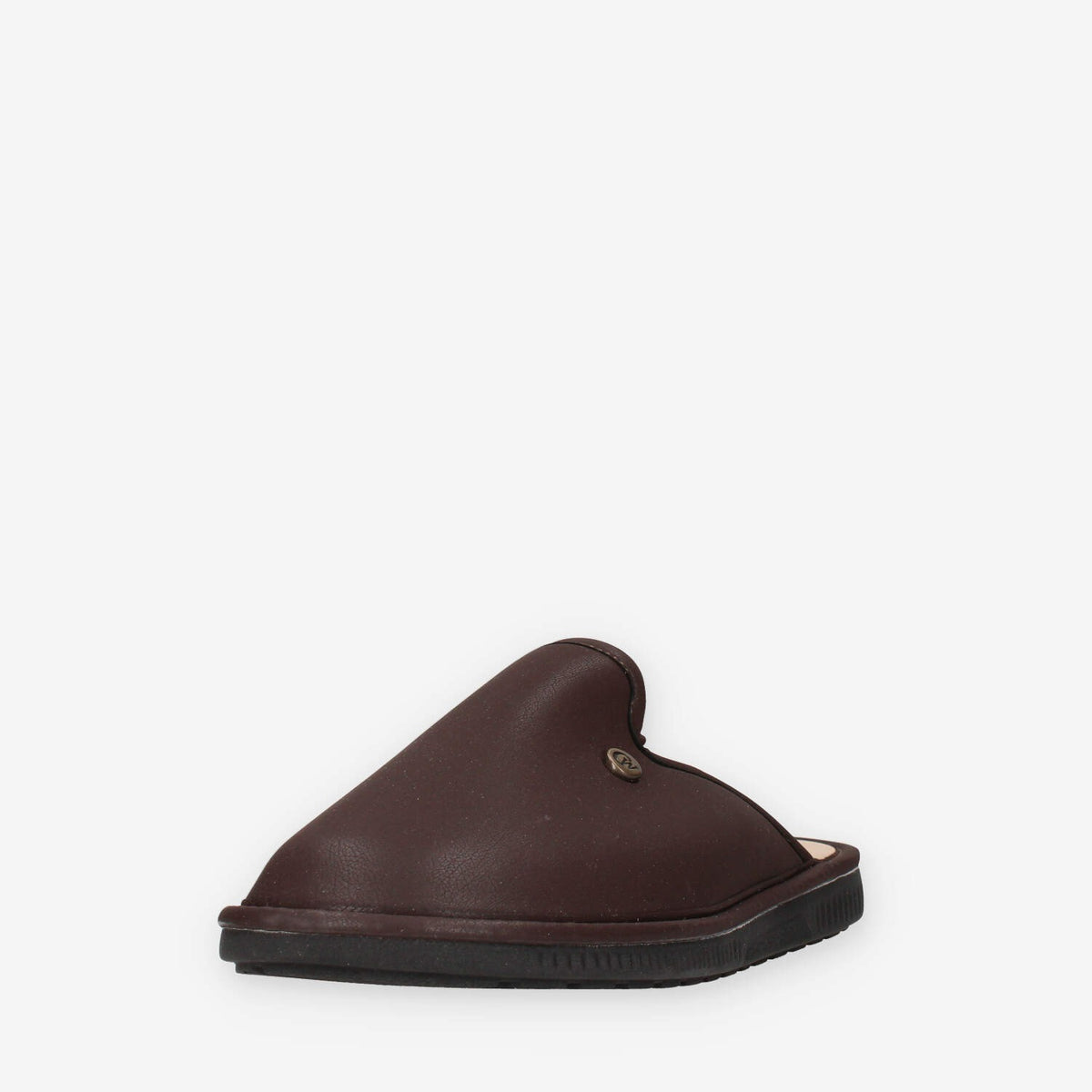 Pantofole in Pelle Memory Foam Clia Walk - Marrone Scuro