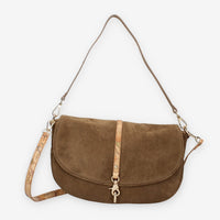 Borsa a Tracolla in Suede verde oliva - Alviero Martini Prima Classe