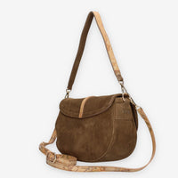 Borsa a Tracolla in Suede verde oliva - Alviero Martini Prima Classe