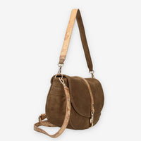 Borsa a Tracolla in Suede verde oliva - Alviero Martini Prima Classe