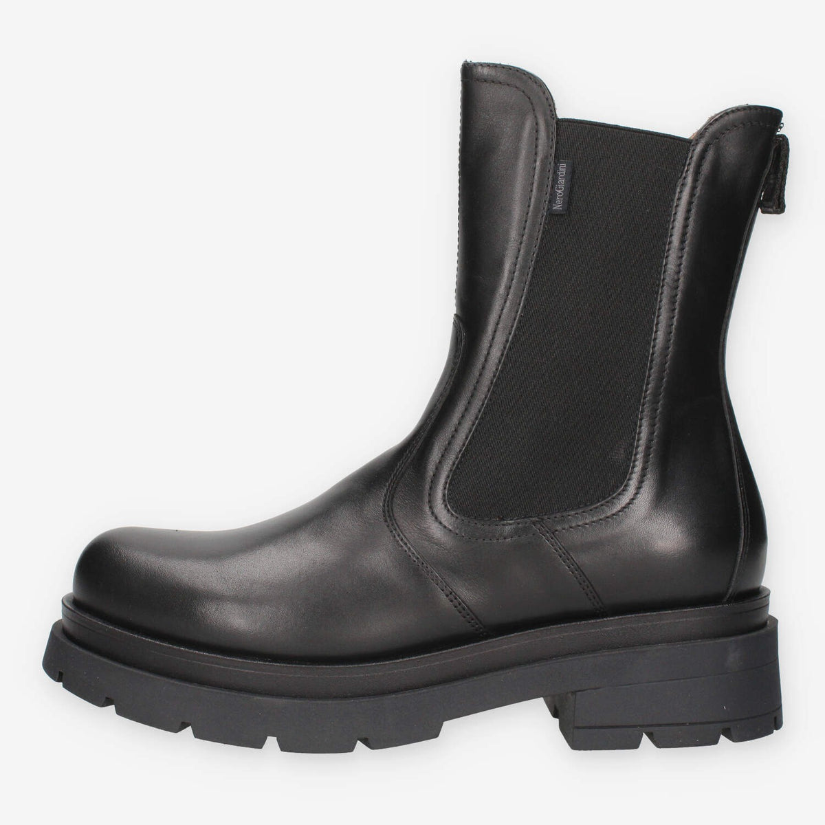 Stivaletti Chelsea in Pelle Nera Nero Giardini