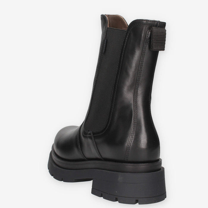 Stivaletti Chelsea in Pelle Nera Nero Giardini