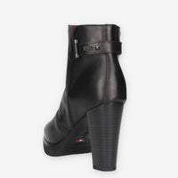 Stivaletti in Pelle Nera con Tacco Alto - Nero Giardini