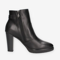 Stivaletti in Pelle Nera con Tacco Alto - Nero Giardini