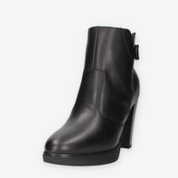 Stivaletti in Pelle Nera con Tacco Alto - Nero Giardini