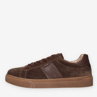 Sneakers in Pelle Scamosciata Marrone - Nero Giardini