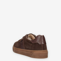 Sneakers in Pelle Scamosciata Marrone - Nero Giardini