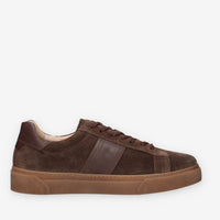 Sneakers in Pelle Scamosciata Marrone - Nero Giardini