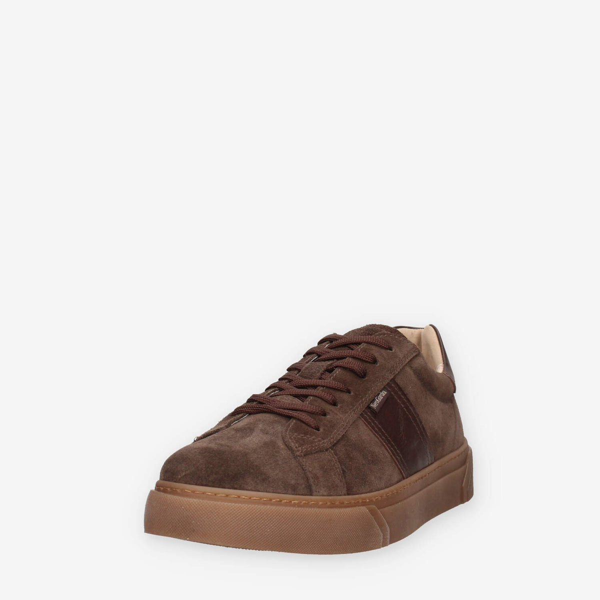 Sneakers in Pelle Scamosciata Marrone - Nero Giardini