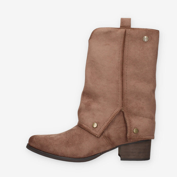 Stivaletti Taupe in Ecopelle Scamosciata - Xti Tentations