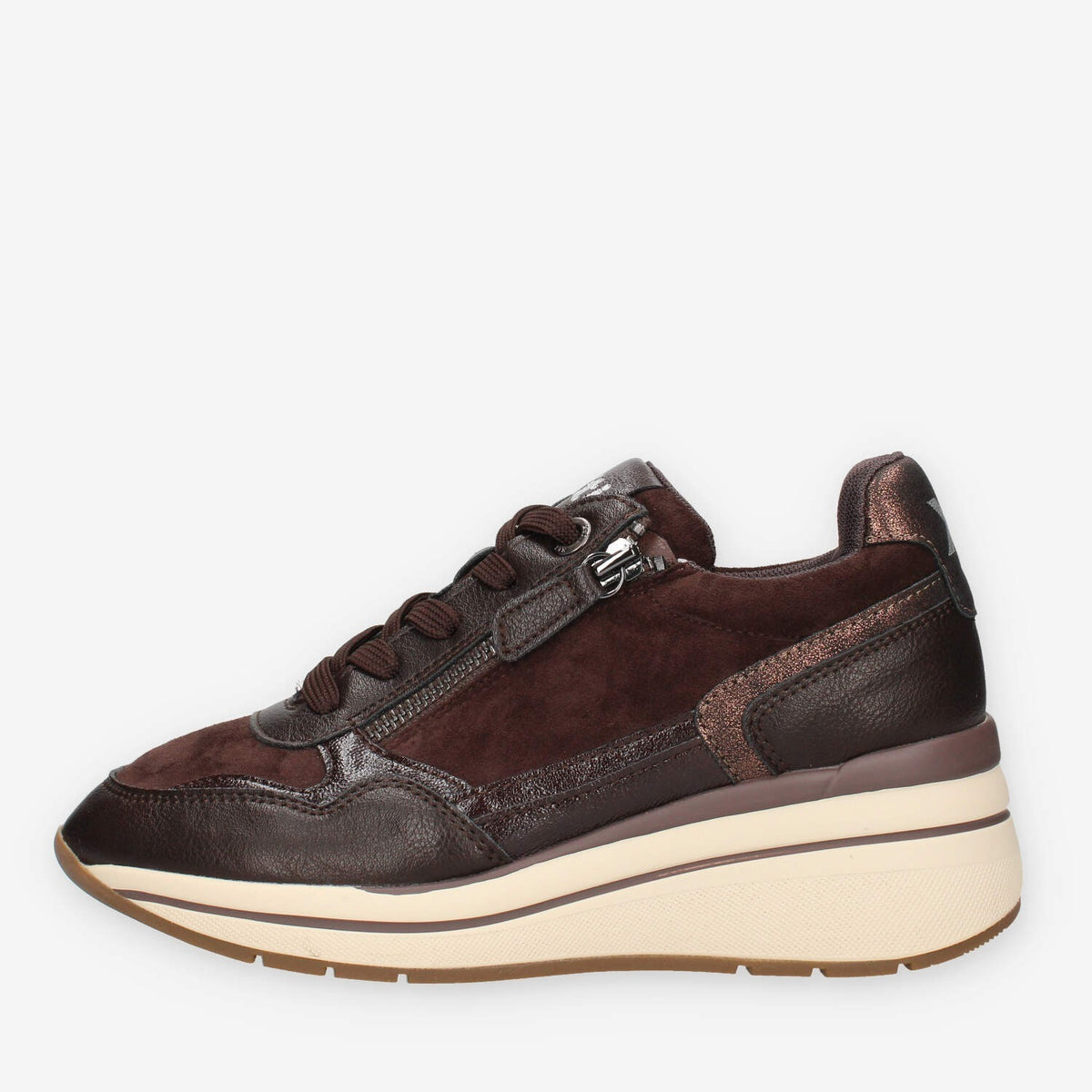 Sneakers da donna in ecopelle marrone - Xti Tentations