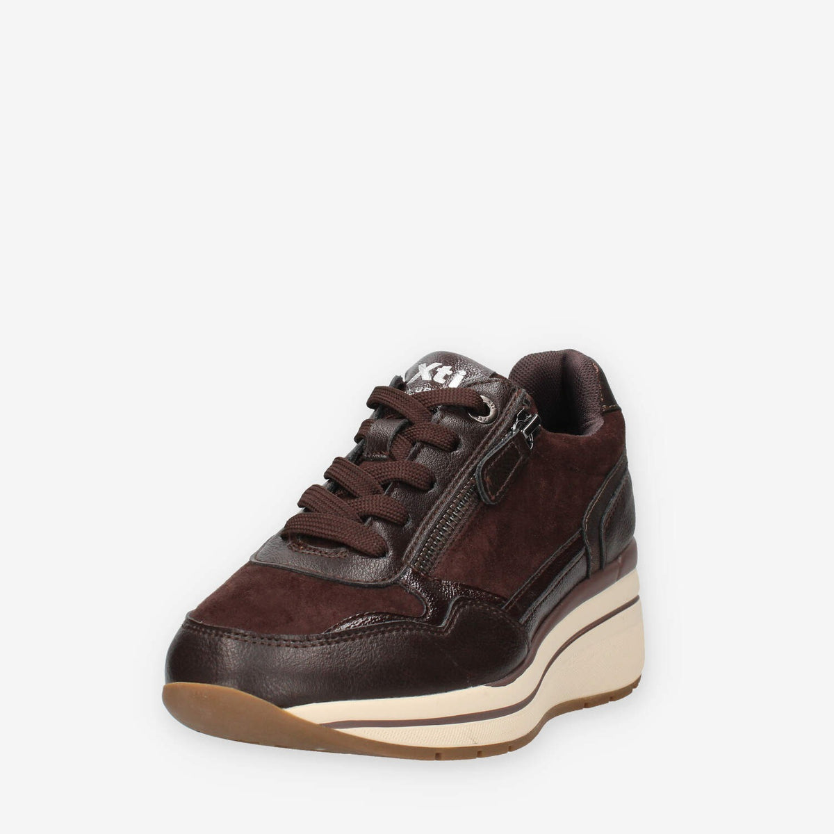 Sneakers da donna in ecopelle marrone - Xti Tentations