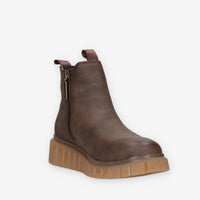 Stivaletti Chelsea Donna in Ecopelle Marrone - Refresh