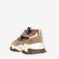 Sneakers Donna Taupe con Dettagli Brillanti - Refresh