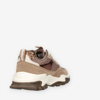 Sneakers Donna Taupe con Dettagli Brillanti - Refresh