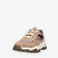 Sneakers Donna Taupe con Dettagli Brillanti - Refresh