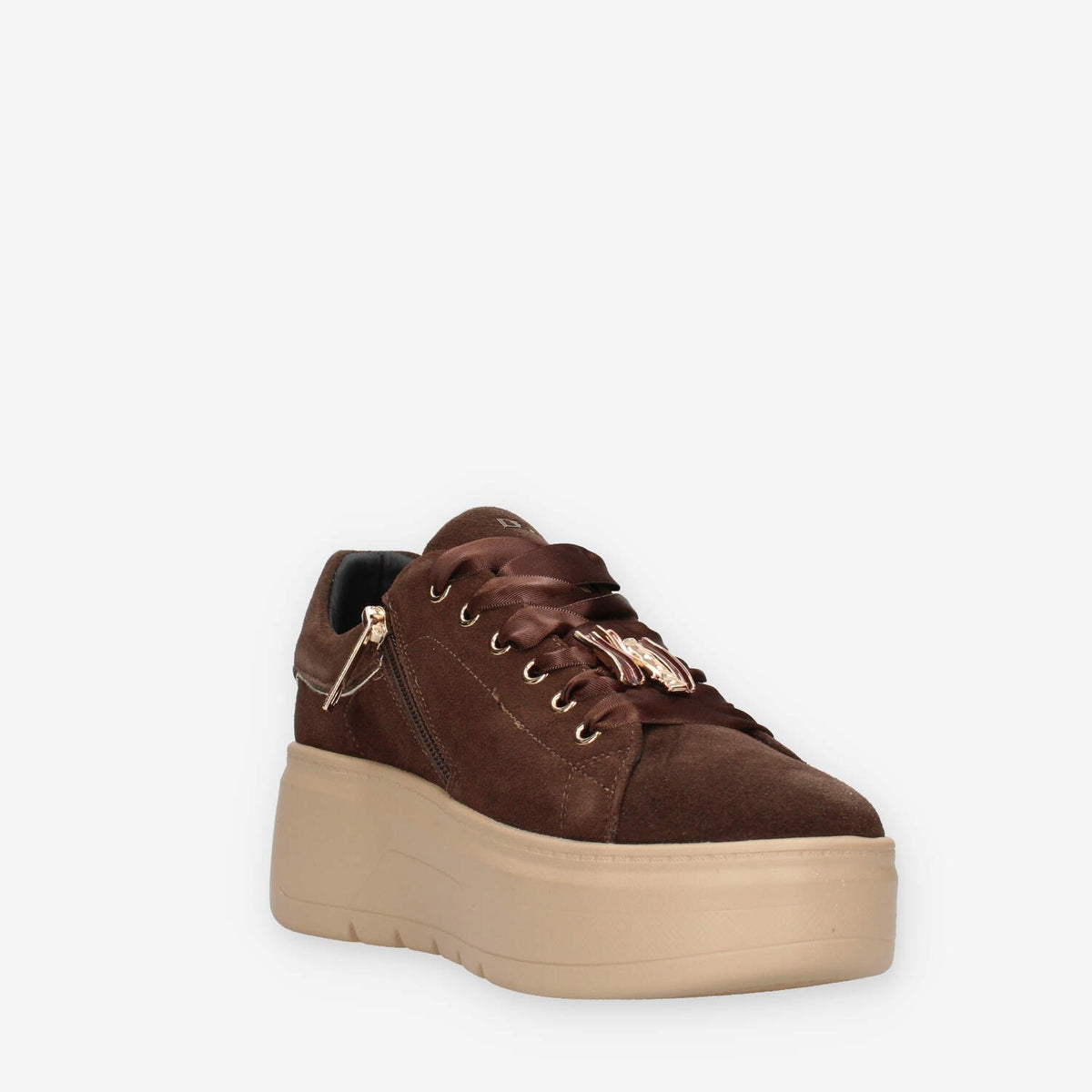 Sneakers Platform Donna Serena in marrone