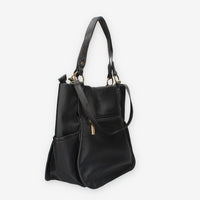 Borsa a Spalla in Pelle Sintetica Nera - Refresh